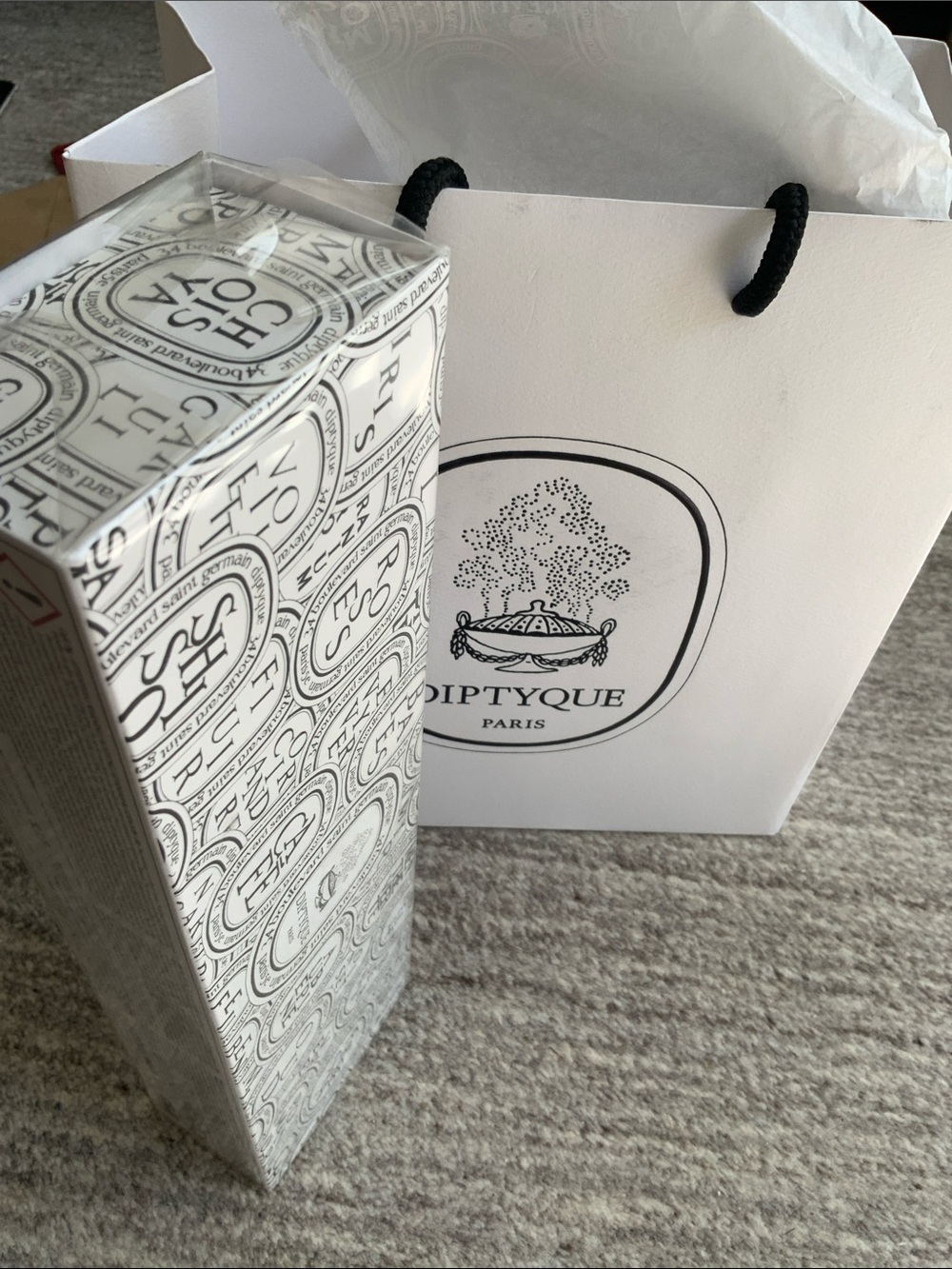 Diptyque set of 5 Miniature Candles Shiso, Rhubarb, Ortie, Sesame Noir, and Cafe